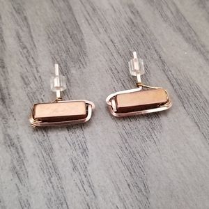 Sarah Briggs Rose Gold stone stud earrings